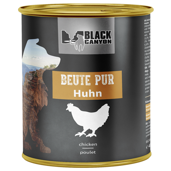 BLACK CANYON Beute Pur Huhn Nassfutter für Hunde