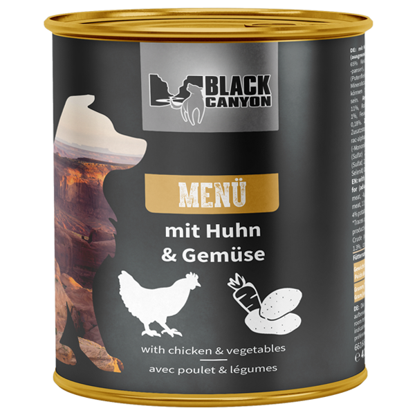 BLACK CANYON Menü Rind m. Huhn & Gemüse Nassfutter für Hunde
