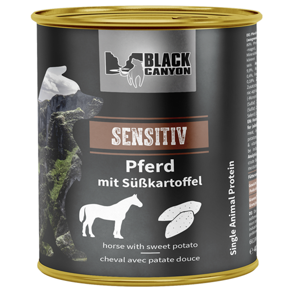 BLACK CANYON Sensitiv Pferd & Süsskartoffel Nassfutter